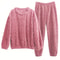 Womens Winter Jacquard Plush Fleece Pajama Set 4