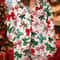 Womens Festive Holiday Bow Print Pajama Set 0