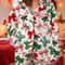 Womens Festive Holiday Bow Print Pajama Set 1