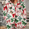 Womens Festive Holiday Bow Print Pajama Set 4