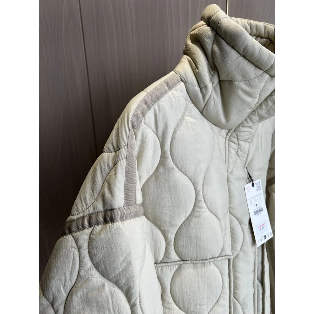 ETJ Womens Quilted Jacket With Adjustable Ties 4
