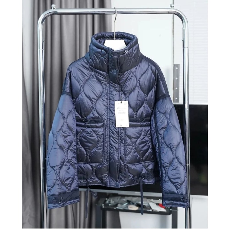 ETJ Womens Quilted Jacket With Adjustable Ties 14