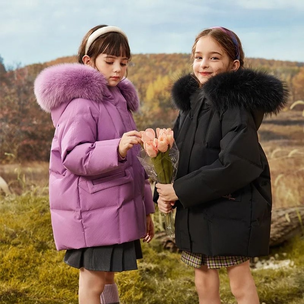Girls Premium Waterproof Duck Down Winter Parka 2