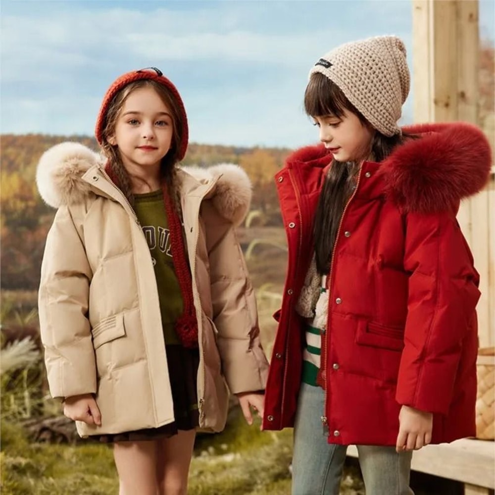 Girls Premium Waterproof Duck Down Winter Parka 3
