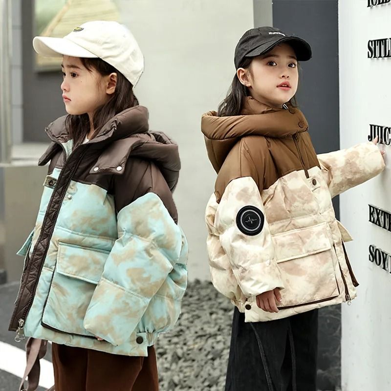 Girls Gradient Patch Down Winter Parka 2