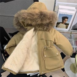 girls elegant princess winter down parka
