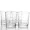 4Piece Embossed Glass Tumbler Set 13 Oz Old Fashioned Glassware 2