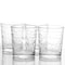 4Piece Embossed Glass Tumbler Set 13 Oz Old Fashioned Glassware 2