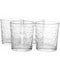 4Piece Embossed Glass Tumbler Set 13 Oz Old Fashioned Glassware 4