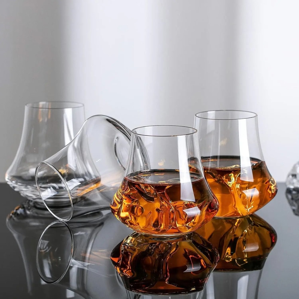 2Piece Crafted Crystal Stemless Glass Set 4