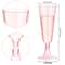 10Piece Pink Disposable Champagne Flute Set 1