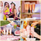 10Piece Pink Disposable Champagne Flute Set 4