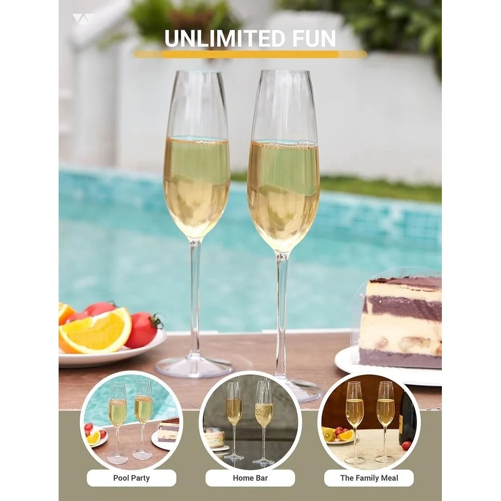 2Piece Shatterproof Tritan Champagne Flute Set 1