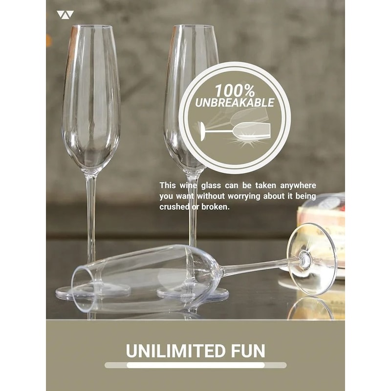 2Piece Shatterproof Tritan Champagne Flute Set 3