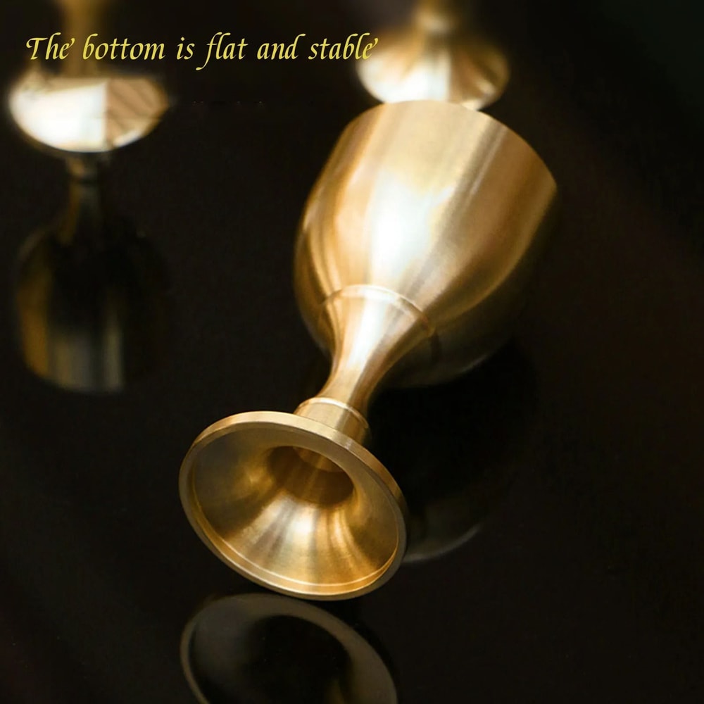 Pure Copper Chalice Cup Artisanal Brass Beverage Goblet 4