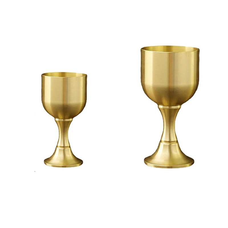 Pure Copper Chalice Cup Artisanal Brass Beverage Goblet 5