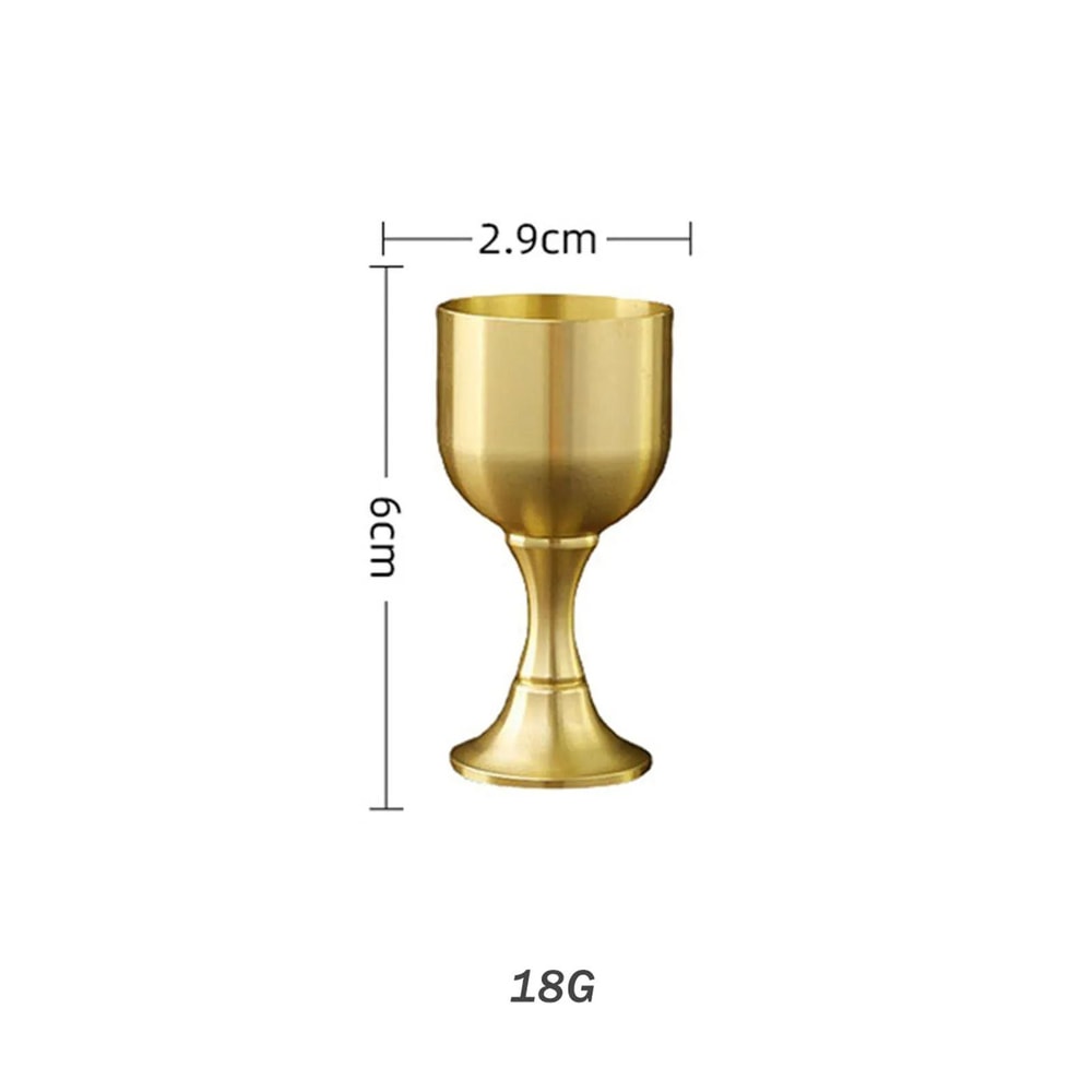 Pure Copper Chalice Cup Artisanal Brass Beverage Goblet 6