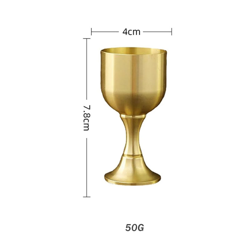 Pure Copper Chalice Cup Artisanal Brass Beverage Goblet 7