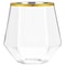 European Style GoldEdged Hexagonal Whiskey Glass 7
