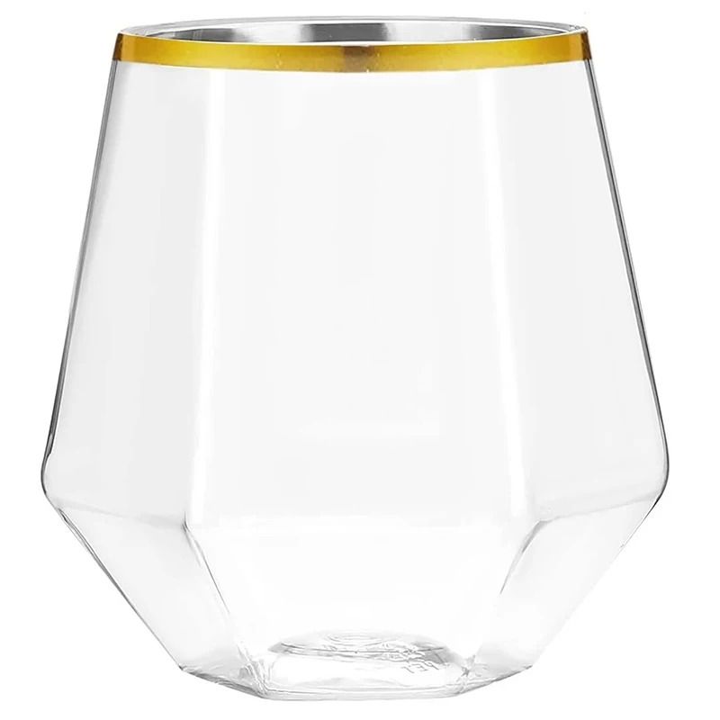 European Style GoldEdged Hexagonal Whiskey Glass 7