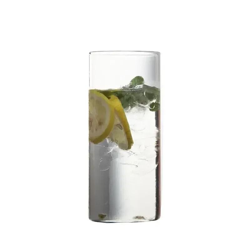Creative Straight Glass Mug Minimalist Family Beverage Cup 4