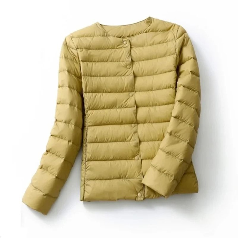 Womens Ultralight Collarless Puffer Jacket 1