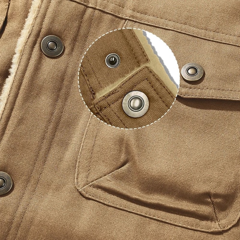 Mens Waterproof Winter Jacket Thermal FleeceLined Outerwear 3