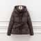 Womens Slimming Hooded Puffer Jacket Belted Winter Cotton Coat 2