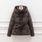 Womens Slimming Hooded Puffer Jacket Belted Winter Cotton Coat 2