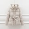 Womens Slimming Hooded Puffer Jacket Belted Winter Cotton Coat 5