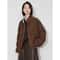 Elegant Contrasting Spliced Cotton Coat Winter HighFashion Outwear 0