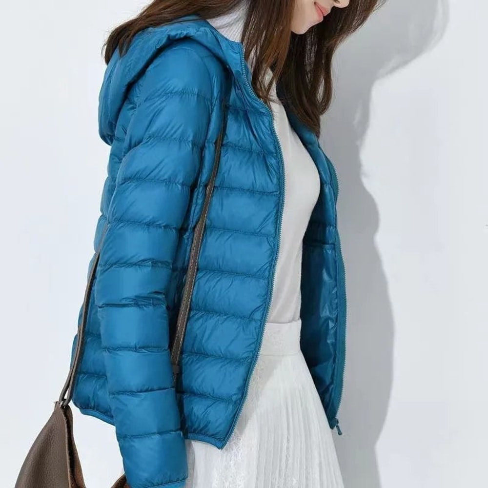 Womens UltraLight Hooded Puffer Transitional Winter Down Jacket 7