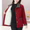 Elegant Lamb Fur Grain Velvet Coat Womens Thermal Winter Jacket 0