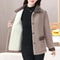 Elegant Lamb Fur Grain Velvet Coat Womens Thermal Winter Jacket 3