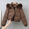 Short Thermal Winter Parka Thickened Velvet Hooded Jacket 4