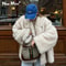 Oversized Gradient Faux Fox Fur Jacket Winter Ins Hot Fashion Statement 0