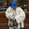 Oversized Gradient Faux Fox Fur Jacket Winter Ins Hot Fashion Statement 8