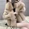 MidLong Spliced Faux Fur Jacket PU Leather Hybrid Winter Coat 1