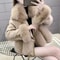 MidLong Spliced Faux Fur Jacket PU Leather Hybrid Winter Coat 1