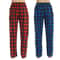 2Pack Mens Fleece Pajama Pants UltraSoft Plaid Lounge Bottoms 1