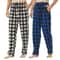 2Pack Mens Fleece Pajama Pants UltraSoft Plaid Lounge Bottoms 7