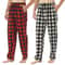 2Pack Mens Fleece Pajama Pants UltraSoft Plaid Lounge Bottoms 8
