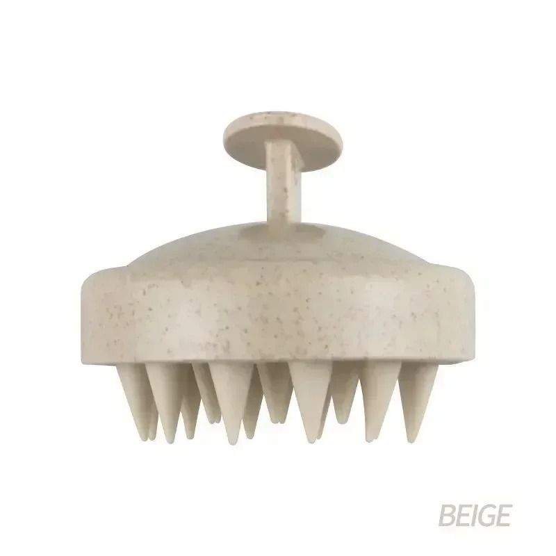 EcoFriendly Silicone Scalp Massager Wheat Straw Hair Wash Brush 5