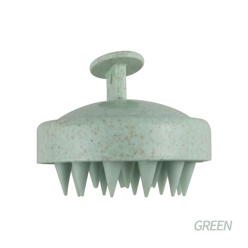 EcoFriendly Silicone Scalp Massager Wheat Straw Hair Wash Brush 7