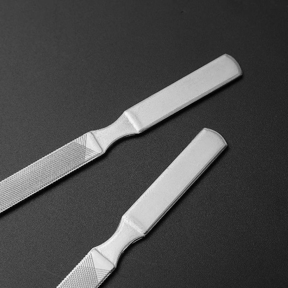 2Piece Professional Stainless Steel Nail File Set Precision Manicure Tools 2