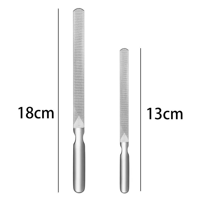 2Piece Professional Stainless Steel Nail File Set Precision Manicure Tools 5