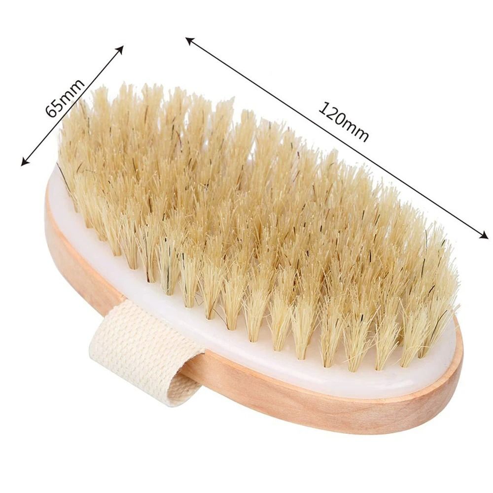 Natural Bristle Wooden Body Brush HighStatus Exfoliating Spa Tool 5