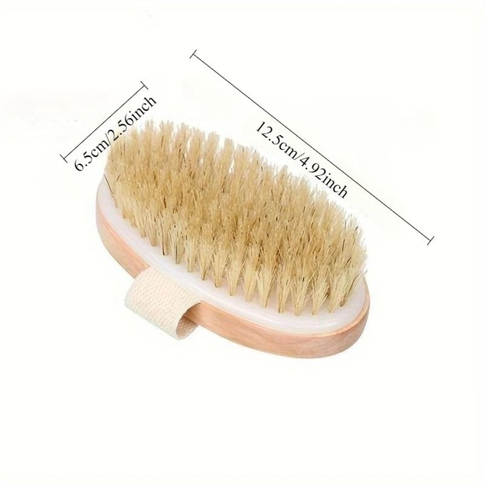 Natural Wooden Bristle Body Brush HighStatus Deep Cleansing Spa Tool 2