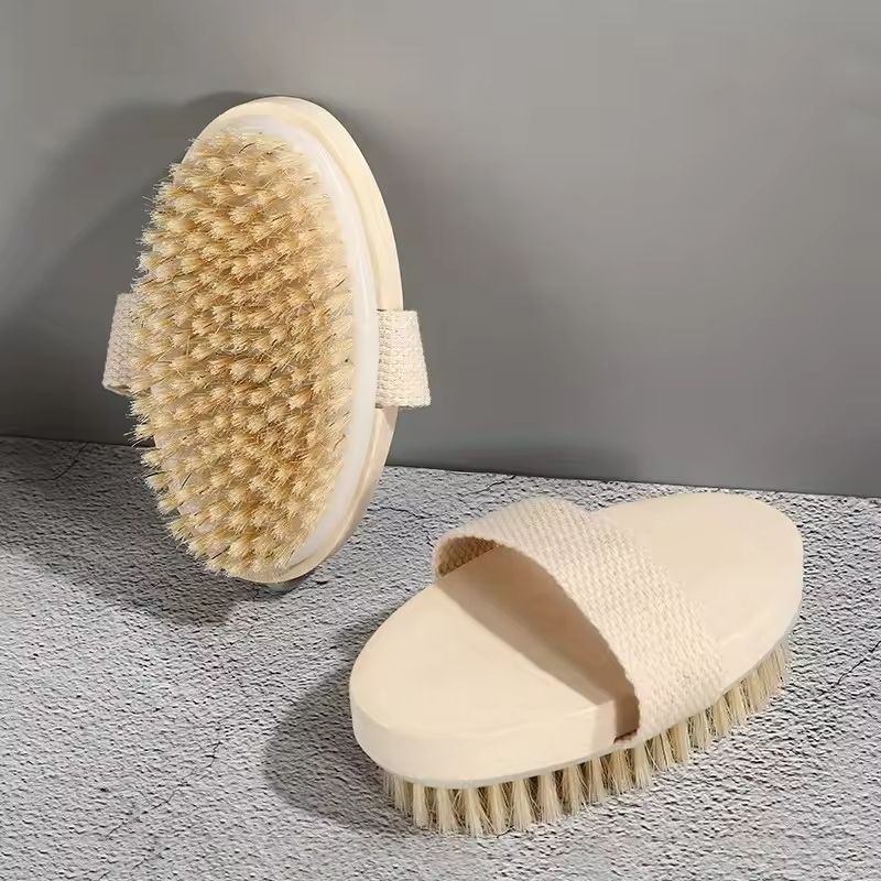 Natural Wooden Bristle Body Brush HighStatus Deep Cleansing Spa Tool 0