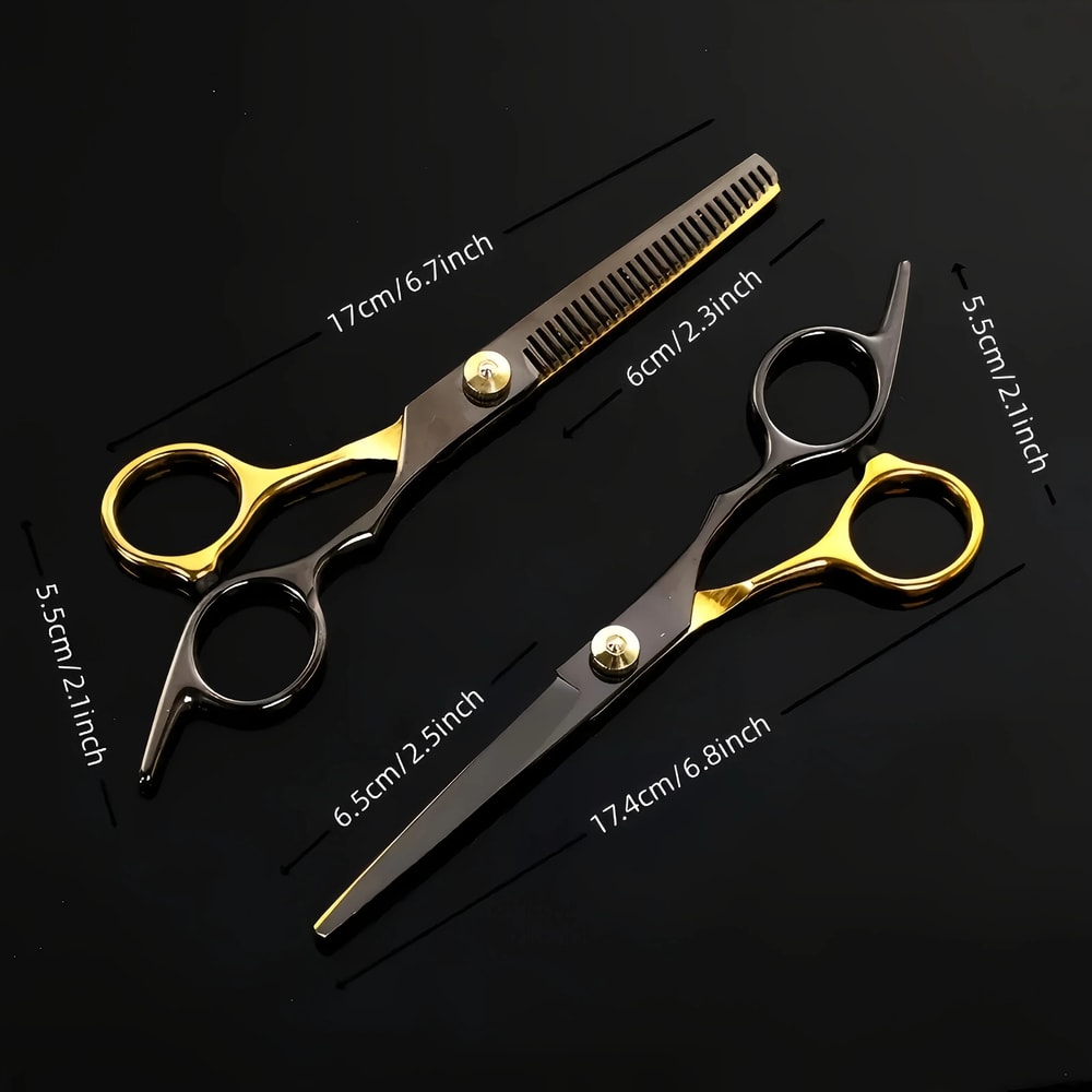 2Piece Professional Hair Scissors Set Precision SelfTrimming Grooming Kit 3